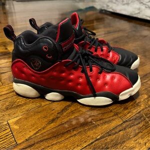 Red and black Air Jordan’s
